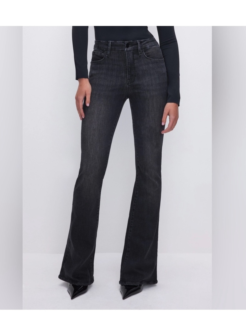 Good American | Good Legs Flare Jeans | Black | Womens Size 26 Flared Jeans